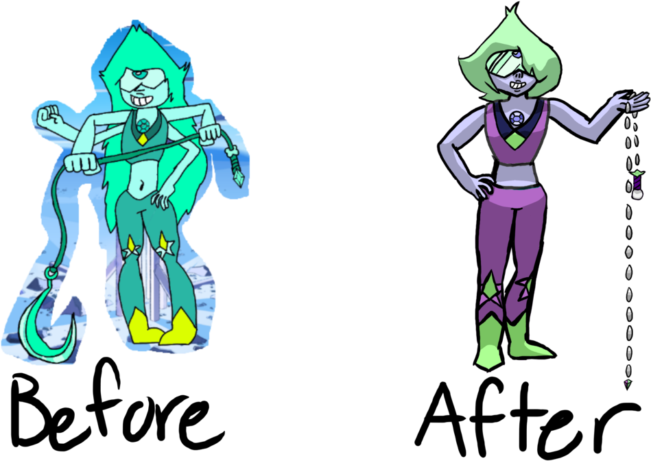 Indicolite Crystal Gem Fan Fusion Redesign By Goldendragon22 - Cartoon (1095x730)