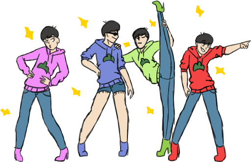 28 Collection Of Osomatsu-san Drawing - Drawing (540x396)