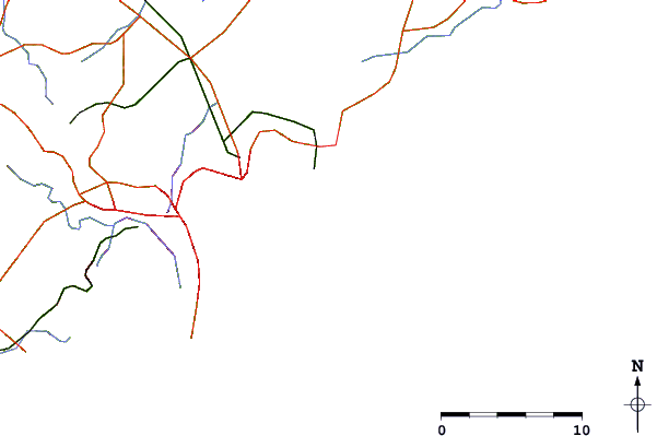 Roads And Rivers Around Newcastle Beach - Plot (601x399)