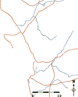 Roads And Rivers Around Om Beach - Art (601x399)