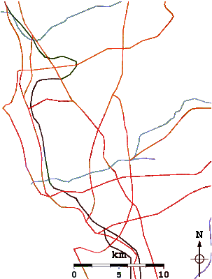 Roads And Rivers Around Crystal Pier And Pacific Beach - Diagram (601x399)