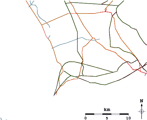 Roads And Rivers Around Licola Beach - Diagram (601x399)