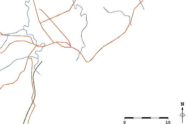 Roads And Rivers Around Wainui Beach - Diagram (601x399)