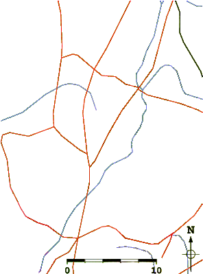 Roads And Rivers Around Beach Road - Beige (601x398)