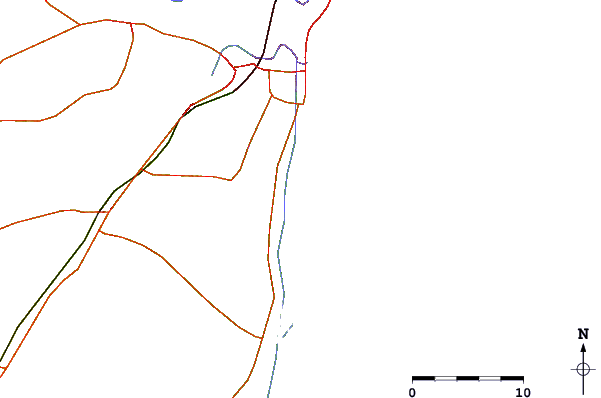Roads And Rivers Around Akkarai Beach - Diagram (601x398)
