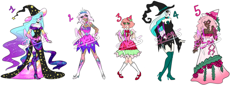 [open] Witch Adoptables By Verenavenus - Cartoon (800x290)