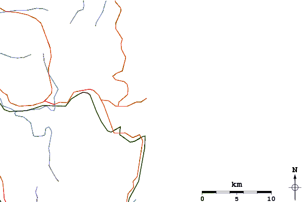 Roads And Rivers Around Waihi Beach - Line Art (601x400)