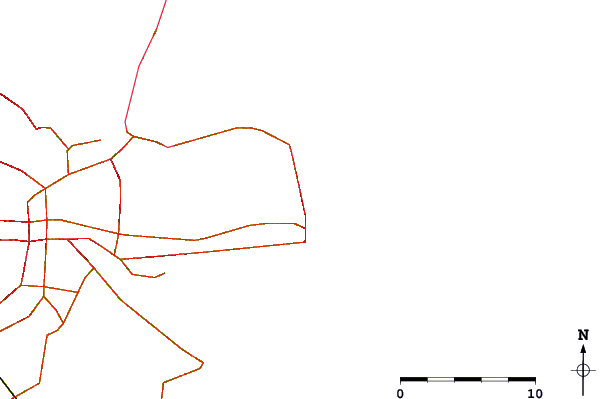 Roads And Rivers Around 42nd St Va Beach - Drawing (601x399)
