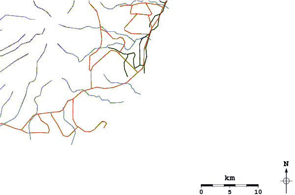 Roads And Rivers Around Kalapaki Beach - Toronto Rivers (601x398)