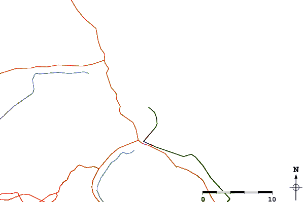 Roads And Rivers Around Gyongpo Beach - Diagram (601x399)
