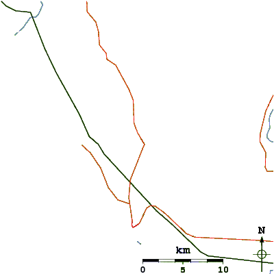 Roads And Rivers Around Camaron Beach - Diagram (601x399)