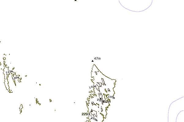 El Mapa Topográfico De Rainbow Beach Y Sus Alrededores - Drawing (601x399)