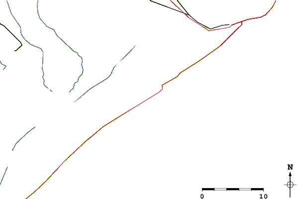 Roads And Rivers Around Jamaica Beach - Line Art (601x400)