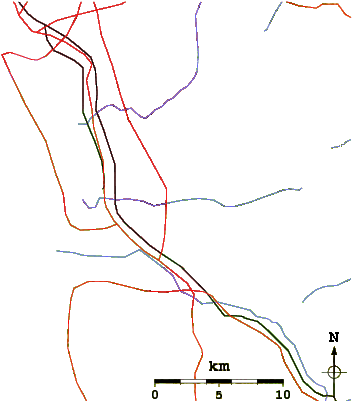 Roads And Rivers Around Imperial Beach - Wire (601x400)