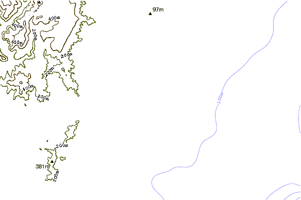 Shoreline Around Rennies Beach - Illustration (601x399)