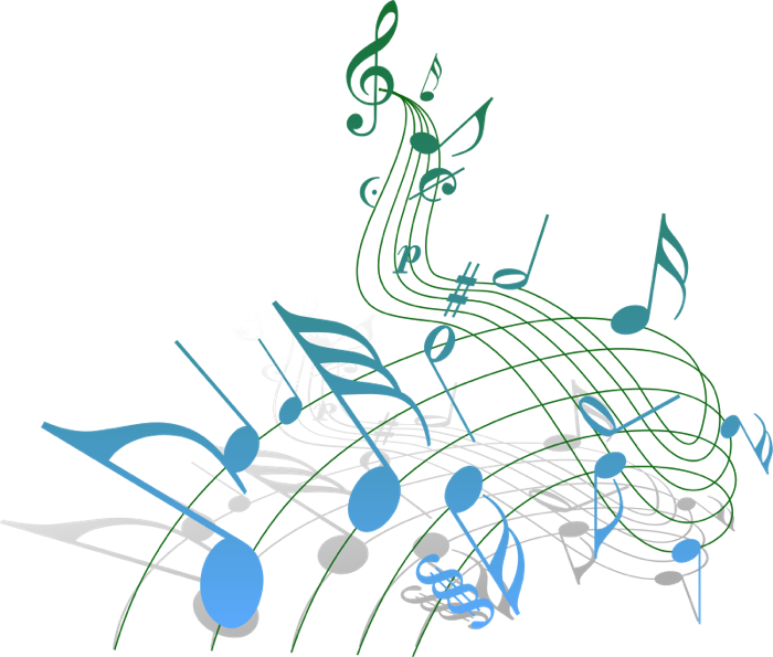 Free Music Note Clipart - Music Notes Shower Curtain (700x595)