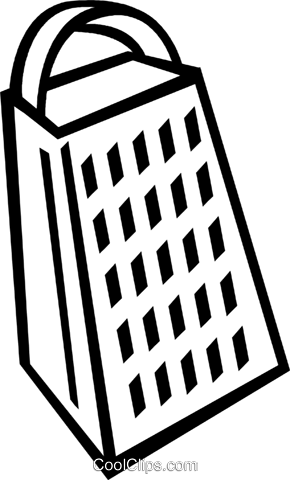 Cheese Clipart Cheese Grate - Cheese Grater Black And White Clip Art (290x480)