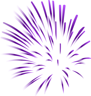 Fireworks Cliparts - Purple Firework Clipart (379x400)