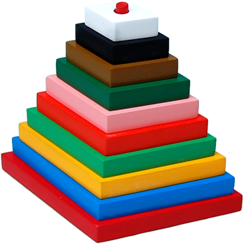 Wooden Toy Bt - Little Genius Build A Tower Big 10 Pcs (500x510)
