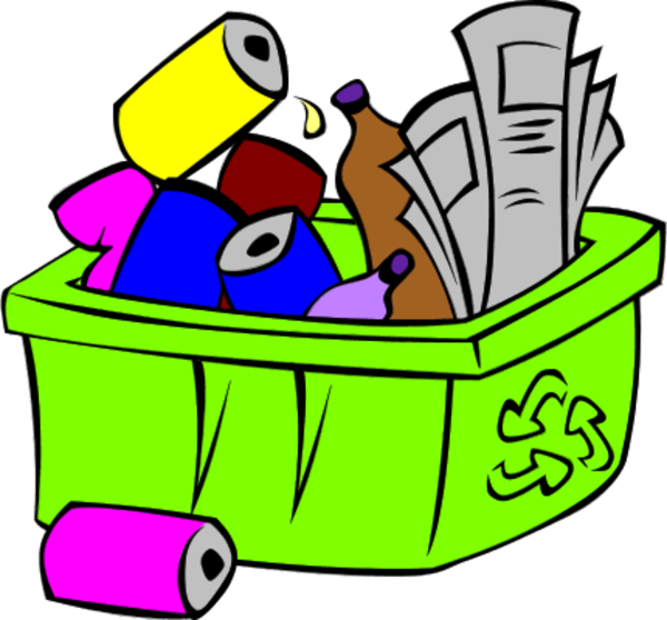 Recycling Bin Cliparts - Decluttering: 30 Ways To Declutter Your House Uttering (600x558)