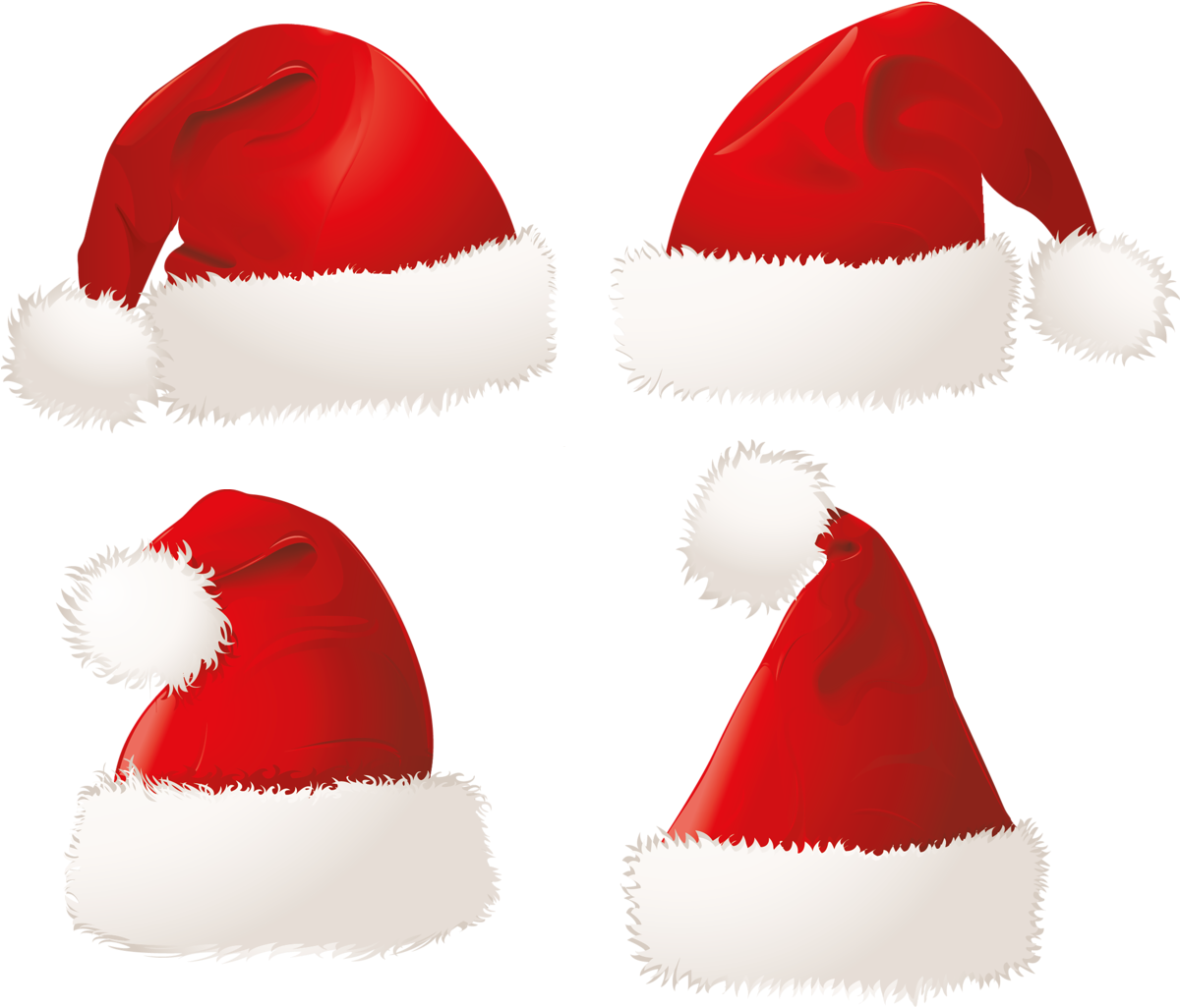 Christmas Santa Hats Png Clipart Picture - Clipart Cute Santa Hat (1259x1083)