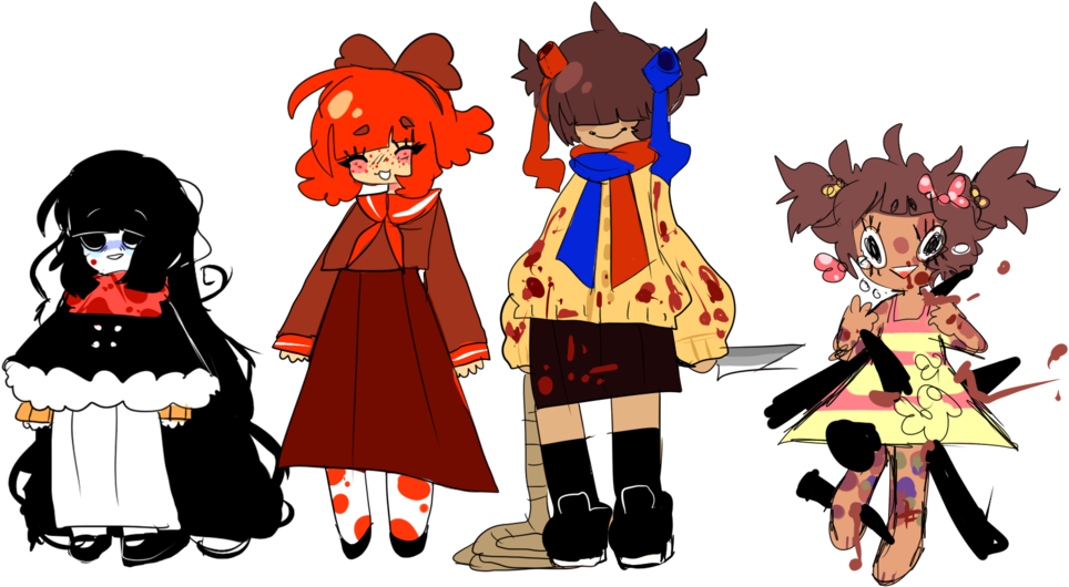 Japanese Urban Legend Adoptables 2 By Kittensurgery - Cartoon (1024x683)