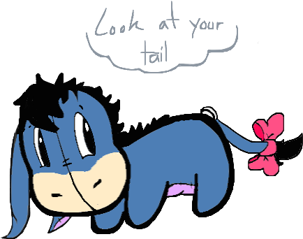 Eeyore By Hurpyderpy - Cartoon (500x400)