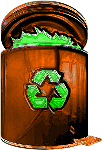 Recycle Bin Icons Full And Empty2 - Illustration (512x512)