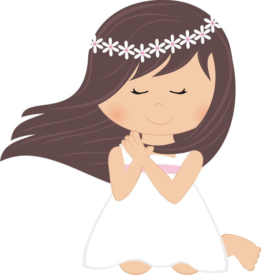 Angel Isabella - Minus - First Communion Girl Clipart (900x948)