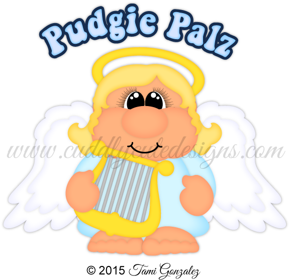 Pudgie Palz Angel Girl - Cartoon (600x600)
