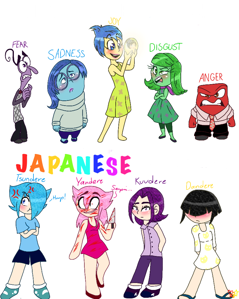Worldwide Emotions Vs Japanese Emotions By D00dle-girl - Cartoon (800x1000)