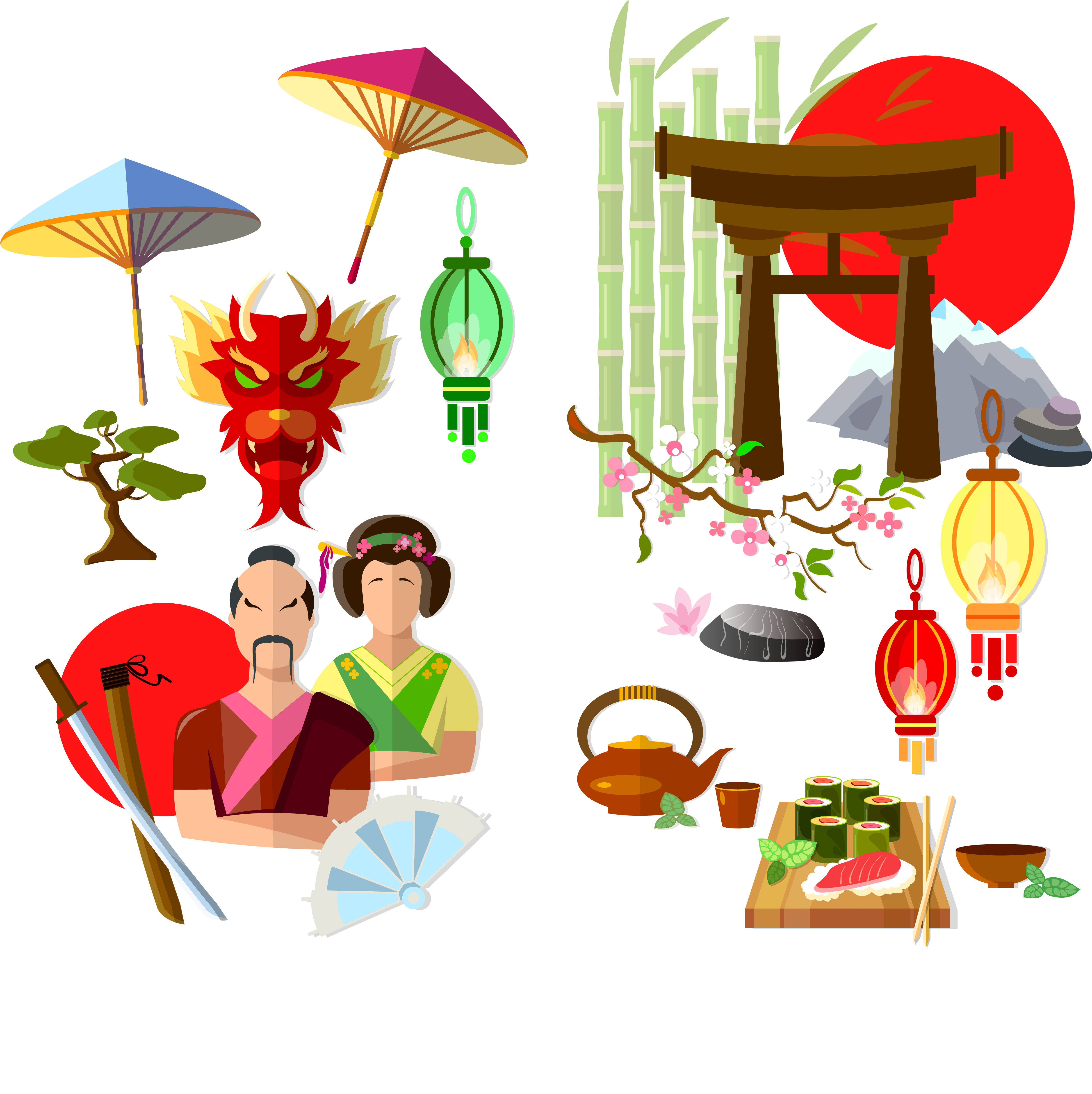 Culture Of Japan Clip Art - Vector Graphics (5000x5000)