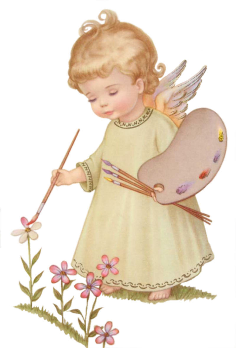 Pin By Rocio Bravo On Angeles De La Guarda - Angelitos Vintage (800x1177)