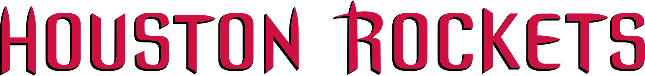 Nba Dot Com - Nba Houston Rockets 2-pack Magnet Set (2170x256)