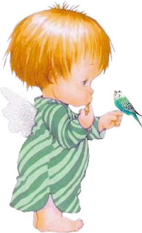 Boy With Budgie 1 - Thanks For Being My Friend (324x500)