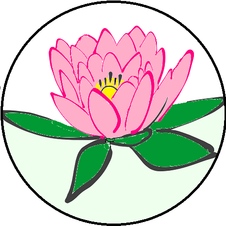 Water Lily Water Lily Water Lily Water Lily - Drawing Black And White Flower Clip Art (458x458)
