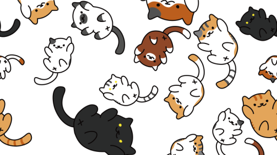 Aesthetic Japan Tumblr - Neko Atsume Cats Falling (540x303)