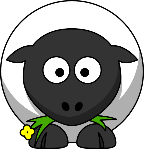 Cartoon Sheep Clipart (576x595)