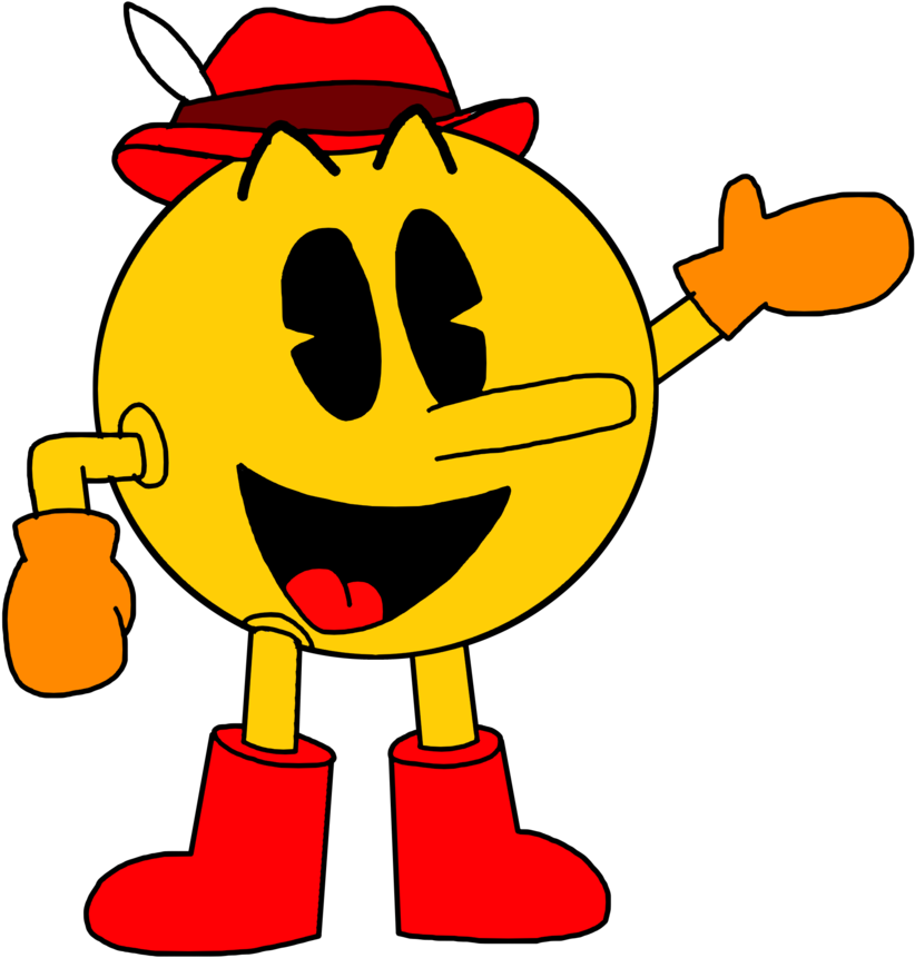 Pac Man With His Pac Land Japanese Design By Marcospower1996 - Pac Land Pac Man (1600x1477)