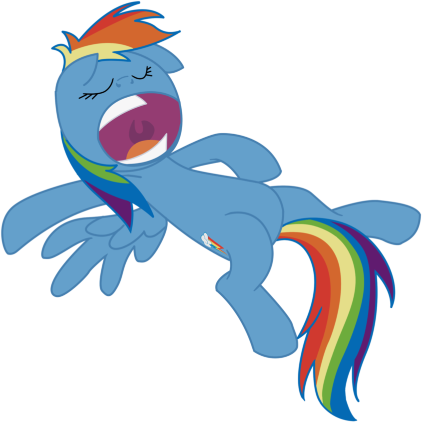 Rainbow Dash Sleeping By Doggyandi - Sleep Rainbow Dash (899x889)