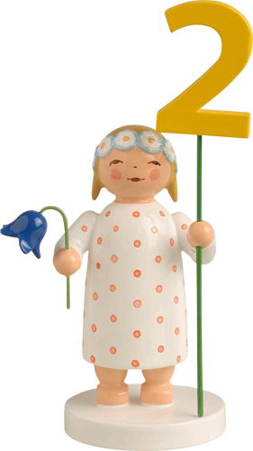 Birthday / Anniversary Marguerite Angel With One Set - Wendt & Kühn Mädchen Mit Zahlensatz Kleid Rot Gepunktet (281x500)