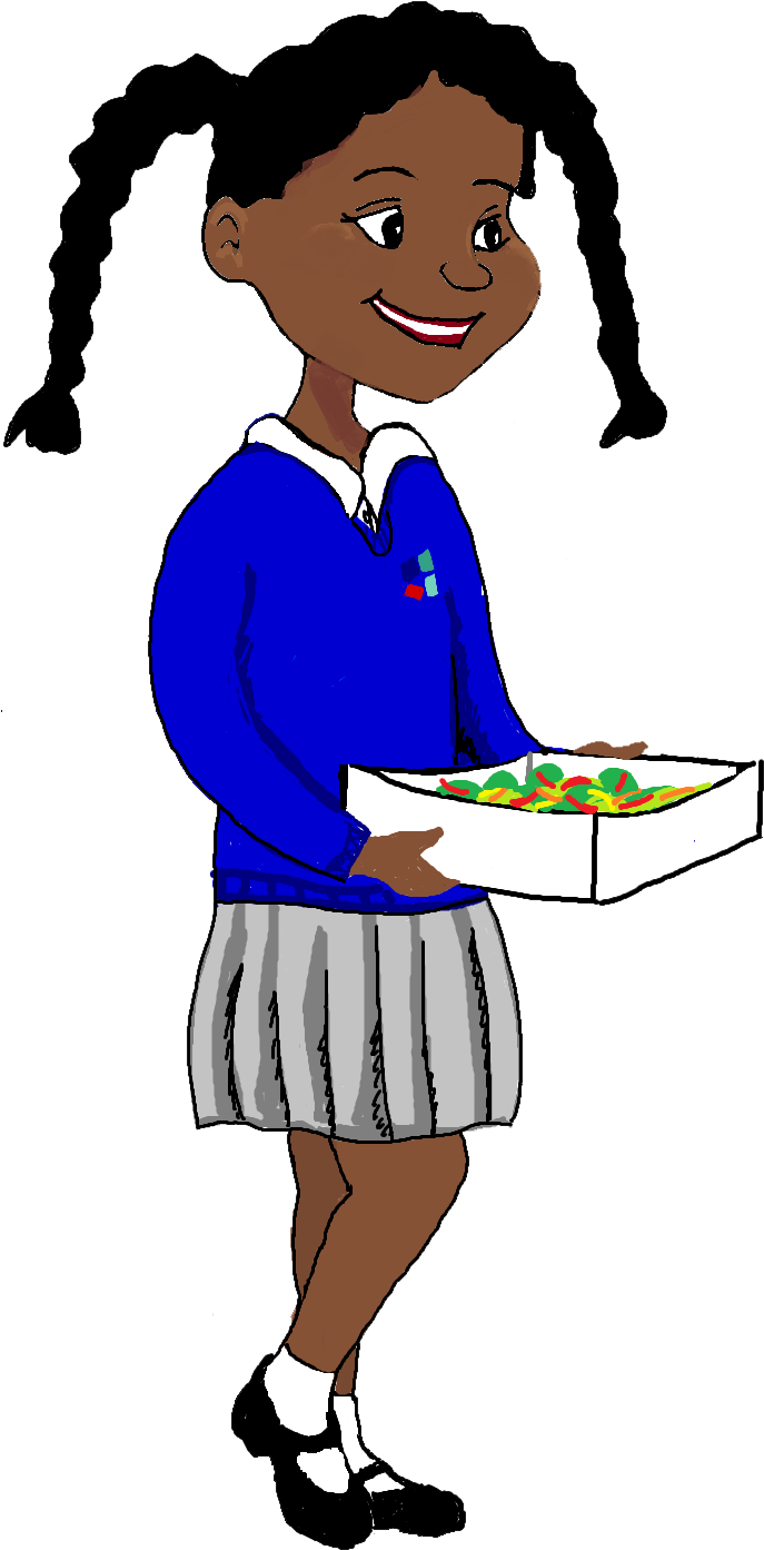 Girl With Salad - Salad (808x1466)