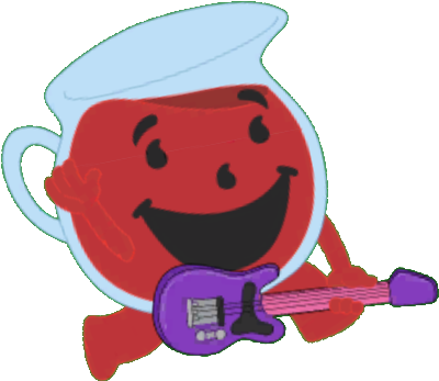 Kool Aid Man Rock Out 6 - Cartoon (416x364)
