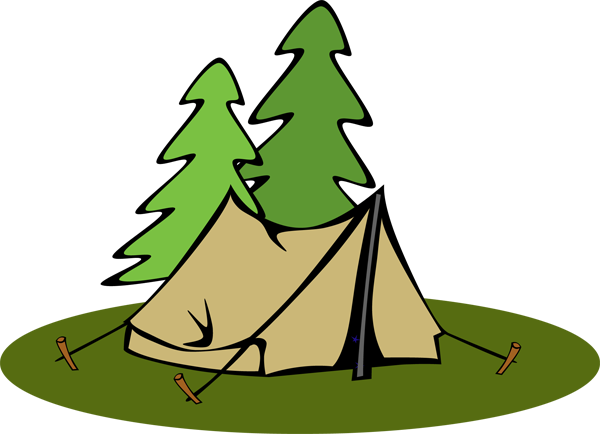 Tent Clip Art Brown Tents Clipartcow - Camping Tent Clipart (600x434)