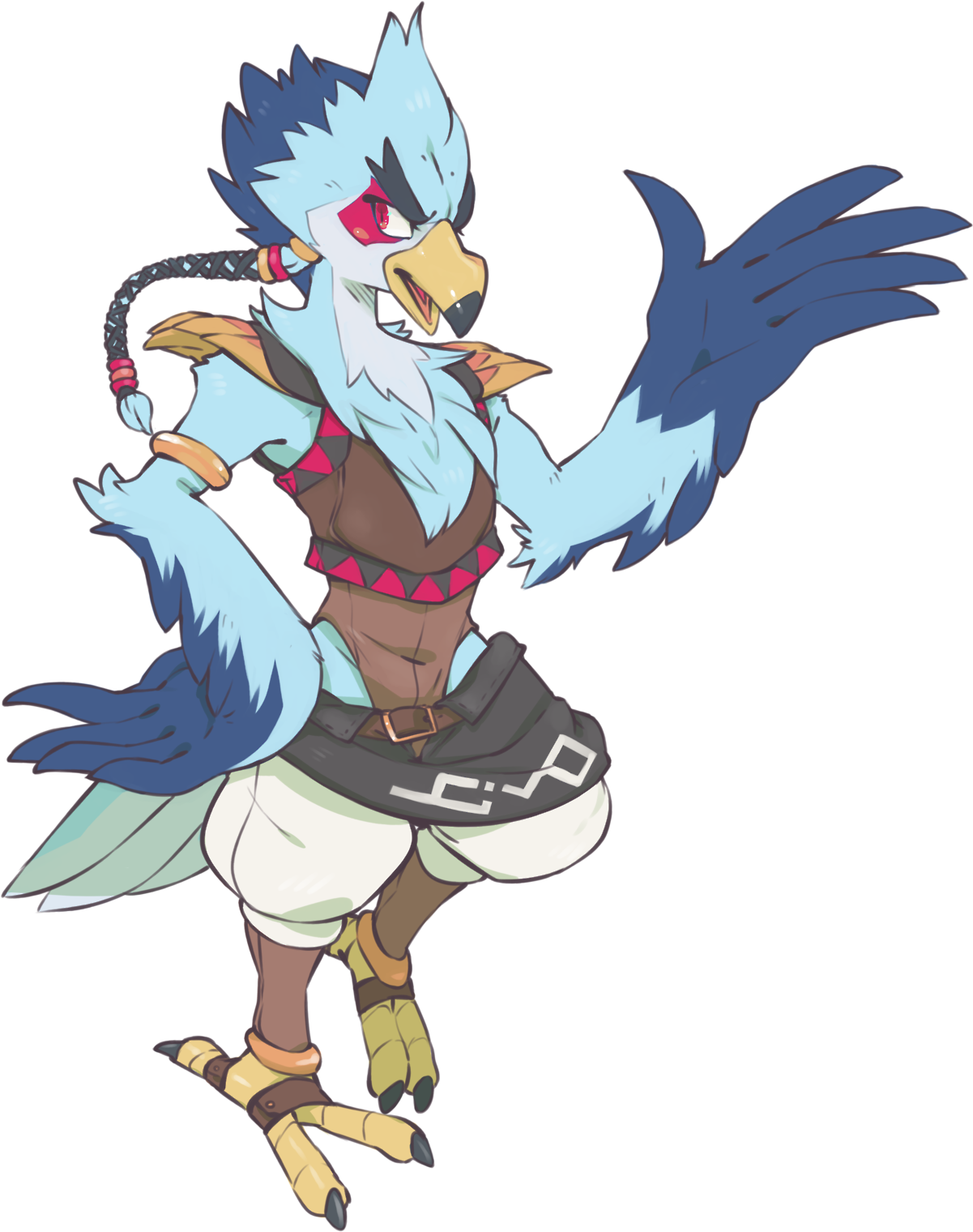 “a Rito Oc Commission For Jetkick ” - Breath Of The Wild Rito Oc (1280x1638)