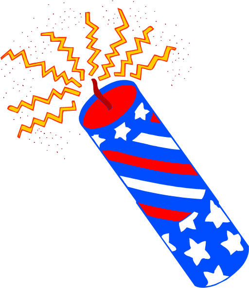 Independence Day Free Clip Art &, Gifs - Fireworks Free Clip Art (600x600)
