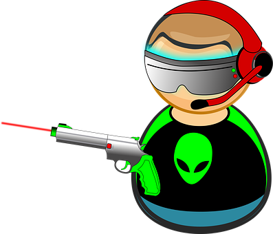 Alien Comic Characters Computer Display Ga - Clip Art (397x340)