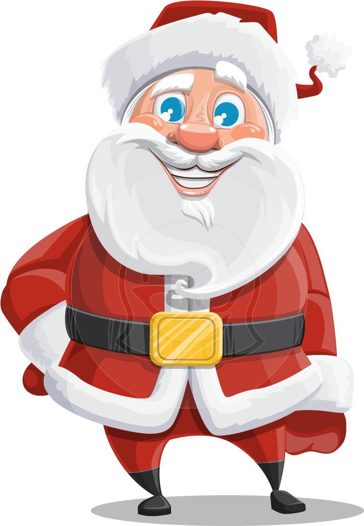Claus North-pole - Smiling Santa Png (744x1060)