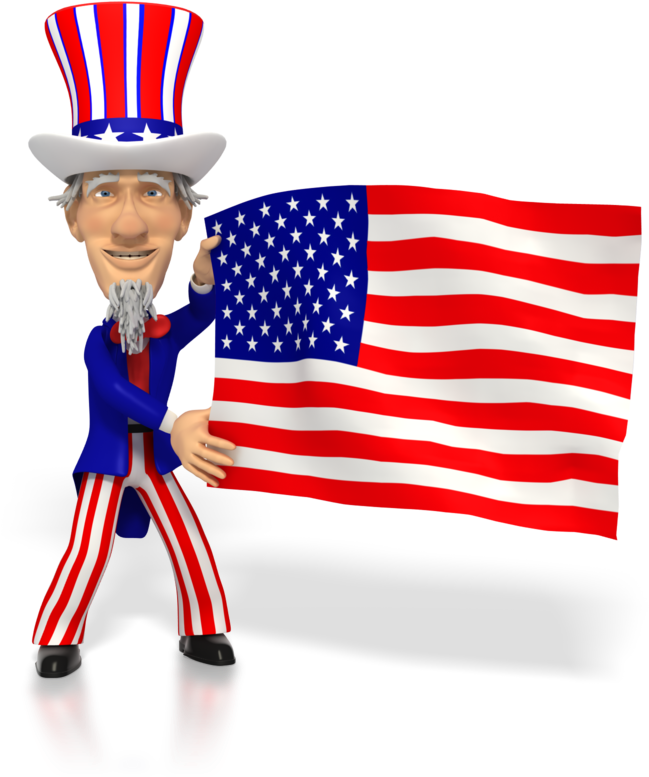Uncle Sam - Animated Flag Clip Art (767x800)