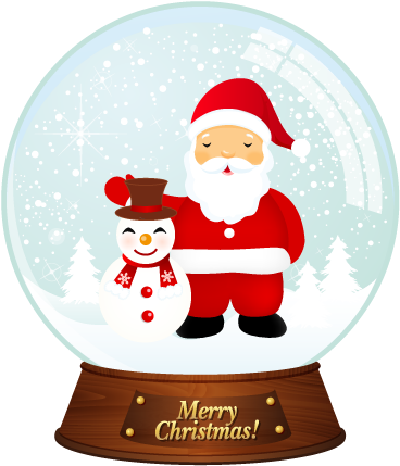 Free Vector Vector Santa Christmas Snowballs - Merry Christmas Dp For Whatsapp (500x500)